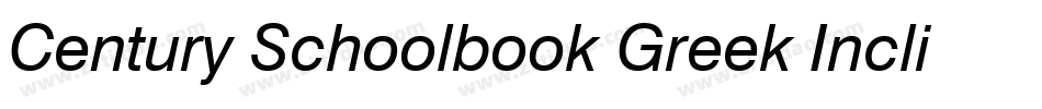 Century Schoolbook Greek Inclined BT字体转换